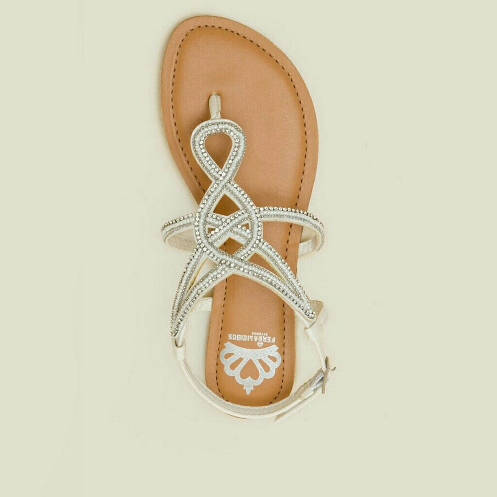 Saphire Embellished Strap Sandal Size 9.5